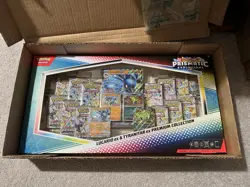 PRISMATIC EVOLUTIONS Lucario EX and Tyranitar EX Premium Collection Sam’s Club - Image 1