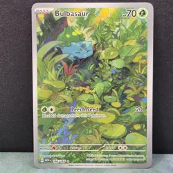 Bulbasaur Illustration Rare 166/165 Pokemon Scarlet & Violet 151 TCG Near Mint - Image 2