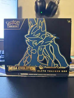 Mega Evolutions Pokemon Center ETB Lucario (Empty Box) With Accessories Only - Image 2