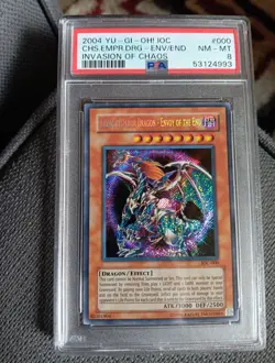 2004 YU-GI-OH CHAOS EMPEROR DRAGON ENVOY OF THE END PSA 8 MINT #000 Invasion Of - Image 1