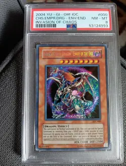 2004 YU-GI-OH CHAOS EMPEROR DRAGON ENVOY OF THE END PSA 8 MINT #000 Invasion Of - Image 2