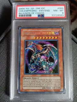 2004 YU-GI-OH CHAOS EMPEROR DRAGON ENVOY OF THE END PSA 8 MINT #000 Invasion Of - Image 3
