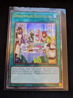 Dragonmaid Hospitality Alt Art QCR RA03-EN068 Quarter Century Bonanza Yugioh - Image 1