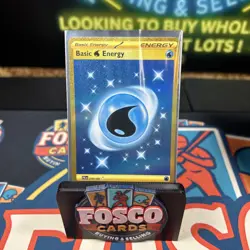 Basic Water Energy SV02 Paldea Evolved 279/193 Holo NM Pokemon Card Gold - Image 3