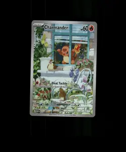 FAN-ART READ DESCRIPTION BELOW HOLO Charmander Card Charmander Pokemon Card p2 - Image 1