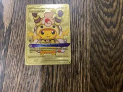 Pokemon Pikachu Set Of 7 Tag Cosplay Gold Foil Fan Art Cards - Image 2