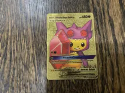 Pokemon Pikachu Set Of 7 Tag Cosplay Gold Foil Fan Art Cards - Image 5