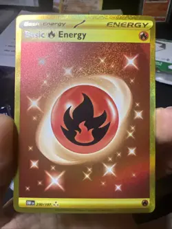 Gold Fire Energy Holo Card Obsidian Flames Series 230/197 SV03 - Image 1