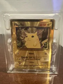 Pokemon Pikachu Gold Metal Card 58/102 - Celebrations 25th Anniversary - Image 1