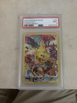 Pokemon Pikachu TCG Full Art Secret Rare Holo Card Crown Zenith 160/159 PSA 9 - Image 2