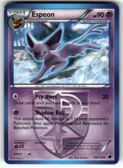 Espeon (Team Plasma) 48/116 Plasma Freeze LP Pokemon Card TCG - Image 1