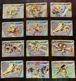 12 Pokemon Shiny Holo Break Cards, Gold, Collection of Breaks, NM/Lightly Played - Image 1