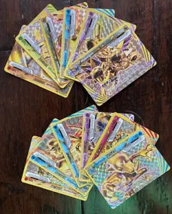 12 Pokemon Shiny Holo Break Cards, Gold, Collection of Breaks, NM/Lightly Played - Image 3
