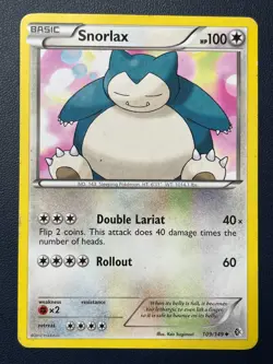 1x Snorlax - 109/149 - Boundaries Crossed Set BW - Pokemon Card - Played lightly - Image 1