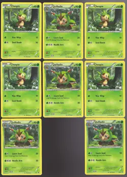 Pokemon Chespin Quilladin Chesnaught XY Base Kalos Starter Set 11 Card Lot Holo - Image 4