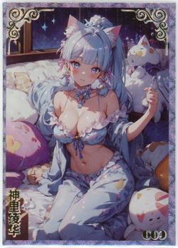 ?KAMISATO AYAKA - Goddess Story Anime Waifu Doujin Card - MILLEFIORI - C-09 - Image 1