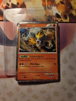 Entei Shiny SL3 Call of Legends Pokemon Card Holo Foil Secret Rare HP DMG BINDER - Image 1