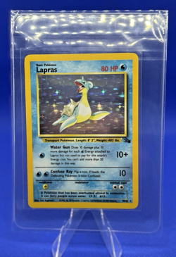 Pokemon TCG Lapras Fossil Holo Unlimited Rare Card 10/62 Vintage 1999 WOTC - Image 1