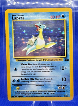 Pokemon TCG Lapras Fossil Holo Unlimited Rare Card 10/62 Vintage 1999 WOTC - Image 3