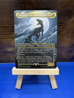 MTG -Indoraptor, the Perfect Hybrid (Borderless) - Universes Beyond: Jurassic Wo - Image 1