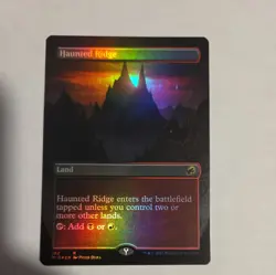 MTG Haunted Ridge NM Innistrad: Midnight Hunt Extended FOIL Rare - Image 1