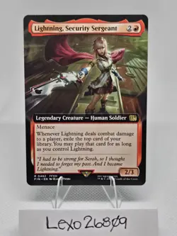 Lightning, Security Sergeant (Extended Art) Final Fantasy MTG/ NON-FOIL - Image 1