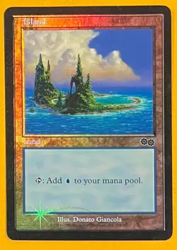 MTG ISLAND (Foil) Arena Promo (OldManMTG 009-194) - Image 1
