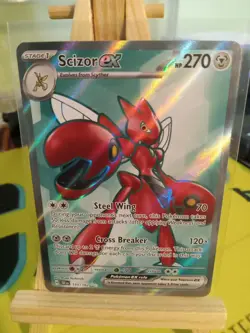 Pokemon TCG Scizor EX Full Art Ultra Rare Card Temporal Forces 195/162 - Image 1