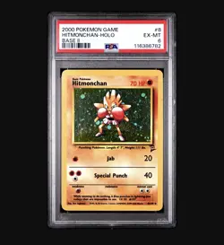 2000 Pokemon Hitmonchan Holo #8 Base Set PSA Graded 6 EX-MT - Image 1