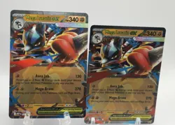 Mega Lucario EX 012 Black Star Promo Me01 Mega Evolution Pokemon TCG NM Lot Of 2 - Image 1
