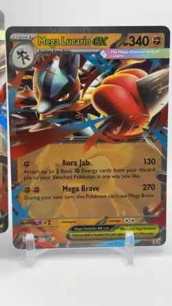 Mega Lucario EX 012 Black Star Promo Me01 Mega Evolution Pokemon TCG NM Lot Of 2 - Image 3