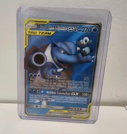Pokemon TCG Blastoise & Piplup GX 214/236 S-M Cosmic Eclipse Full Art NM - Image 3