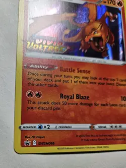 Pokemon TCG Charizard SWSH066 Prerelease Holo Vivid Voltage Stamped Nm - Image 2