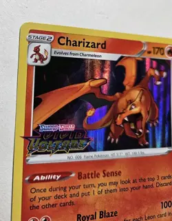 Pokemon TCG Charizard SWSH066 Prerelease Holo Vivid Voltage Stamped Nm - Image 3