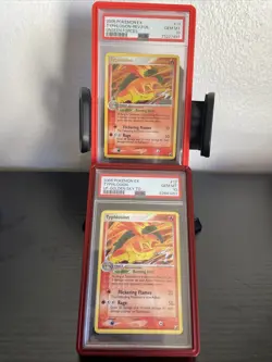 PSA 10 Gem Mint 2005 Pokemon Typhlosion Ex Unseen Forces Reverse Holo Foil Rare - Image 1