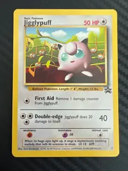 Pokemon TCG Jigglypuff Wizards Black Star Promos 7 Regular Promo LP/MP - Image 1