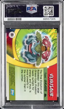 2004 TOPPS POKEMON ADVANCED CHALLENGE FOIL #81 VENUSAUR PSA 10 - Image 2