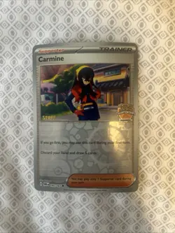 Pokemon TCG: Carmine 145/167 STAFF Regional Championships Promo SV05 2024 Nm - Image 2