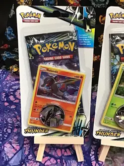 POKEMON SUN MOON LOST THUNDER BLISTER BOOSTER PACK X2 BOTH ROWLET & SALANDIT - Image 2