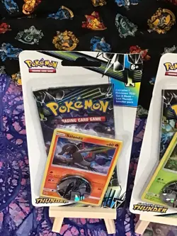 POKEMON SUN MOON LOST THUNDER BLISTER BOOSTER PACK X2 BOTH ROWLET & SALANDIT - Image 3