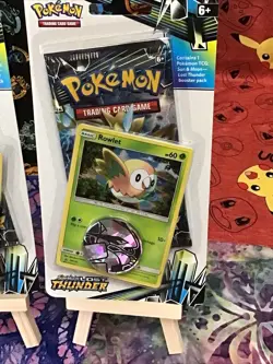 POKEMON SUN MOON LOST THUNDER BLISTER BOOSTER PACK X2 BOTH ROWLET & SALANDIT - Image 5