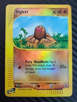 Pokemon TCG Expedition Set Diglett 106/165 Reverse Holo MP - Image 1