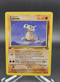 Ungraded LP Cubone #50/64, 1999 Jungle Set 1st Edition, Pokemon TCG WOTC - Image 1