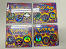 Vintage 1999 Pokemon Battling Coin Game Four Packs w 3 Different Coins Each - Image 3