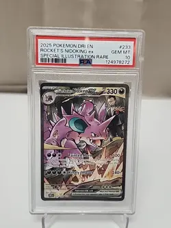 Rocket's Nidoking Ex #233 2025 Pokemon Dri En-Destined Rivals PSA 10 SIR - Image 1