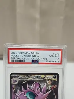 Rocket's Nidoking Ex #233 2025 Pokemon Dri En-Destined Rivals PSA 10 SIR - Image 2