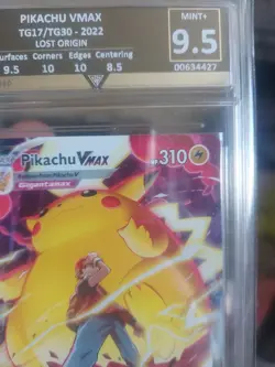 Pokemon TCG Pikachu VMAX Lost Origin Trainer Gallery TG17/TG30 GG 9.5 Mint+ - Image 3