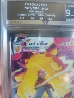 Pokemon TCG Pikachu VMAX Lost Origin Trainer Gallery TG17/TG30 GG 9.5 Mint+ - Image 4