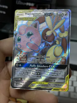 Mega Lopunny & Jigglypuff GX 225/236 Cosmic Eclipse 2019 Full Art Pokemon Card - Image 4