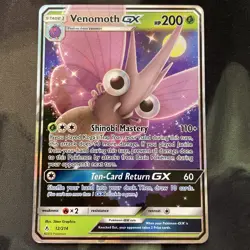 Venomoth GX 12/214 Pokemon TCG Sm-Unbroken Bonds Holo Rare Card Stage 1 - Image 1